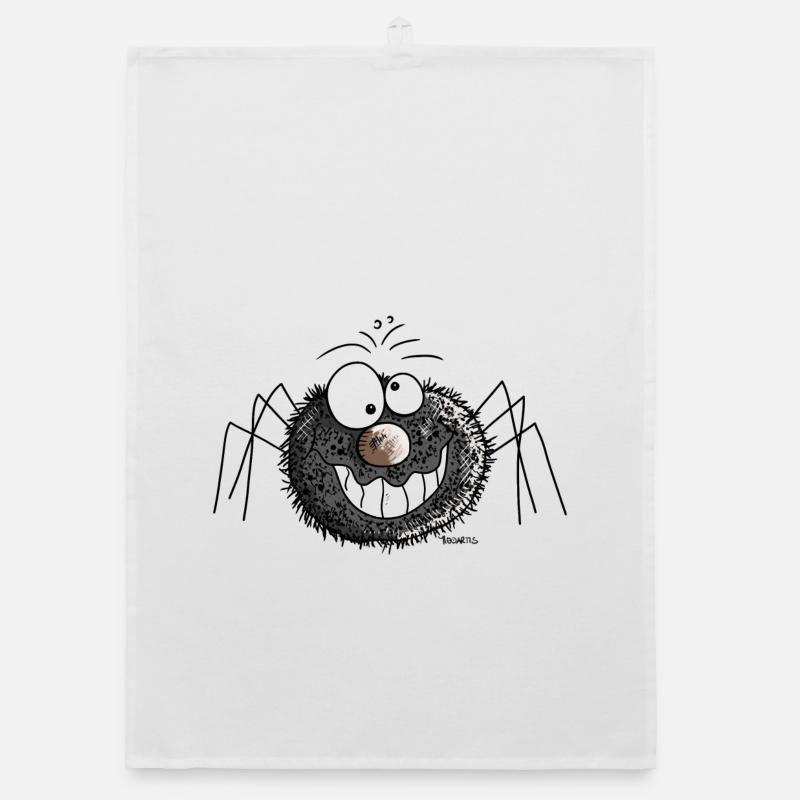 Funny spider Organic dish towel