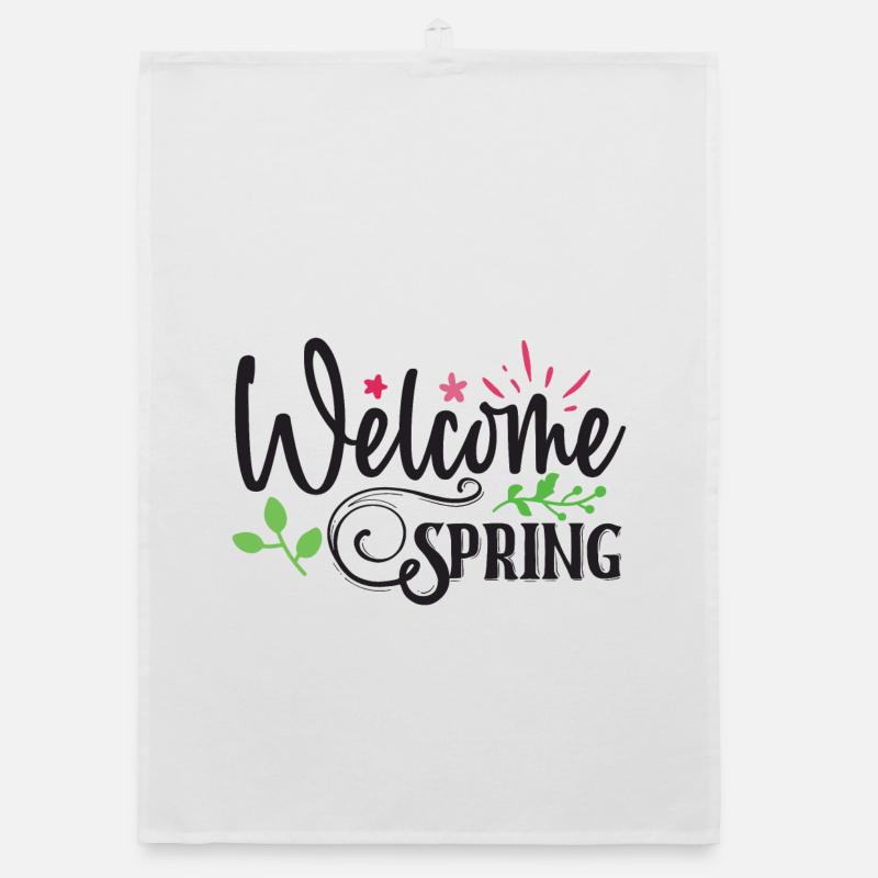Welcome Spring Organic dish towel