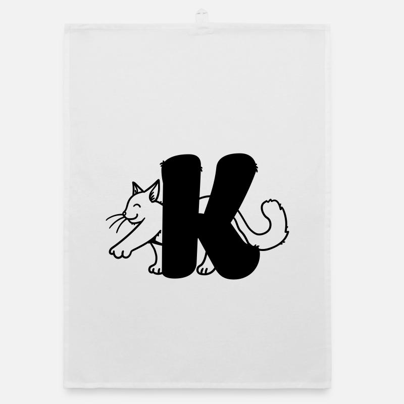 Lettre K chat Torchon bio