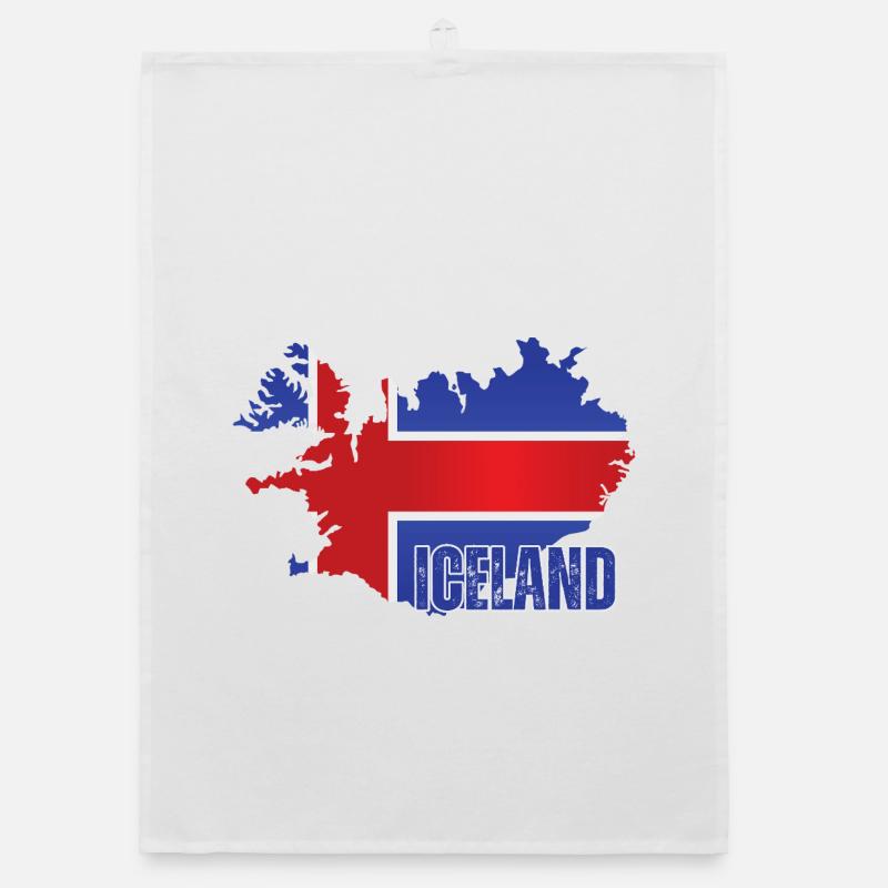 Icelandic Pride, Icelandic flag Organic dish towel