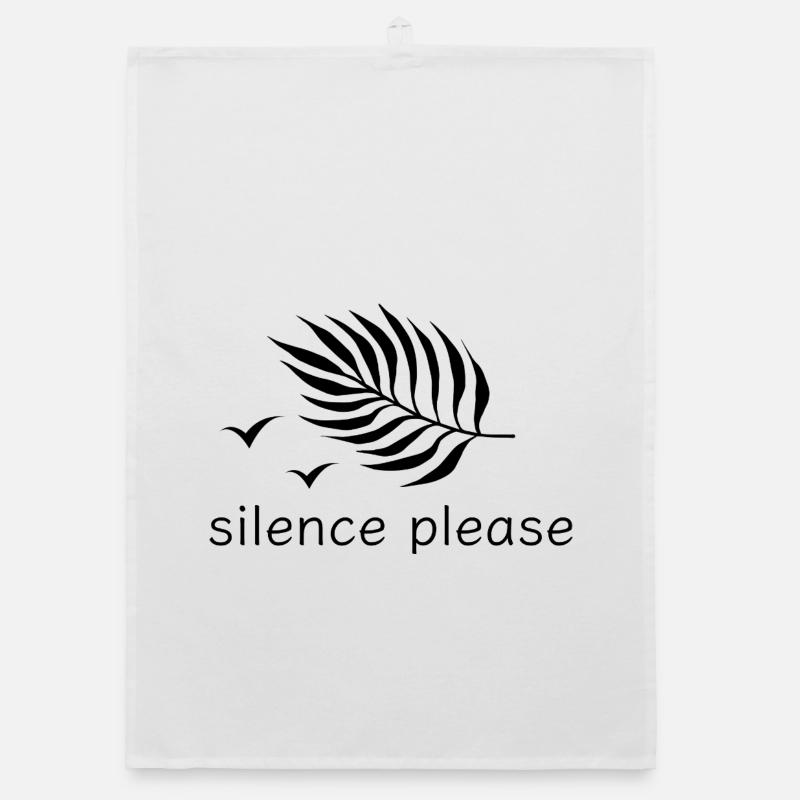 Silence s’il vous plaît reposez-vous imprimer design Torchon bio