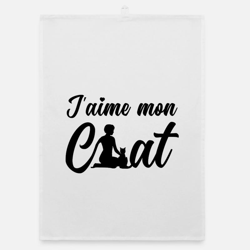 J'AIME MON CHAT !  Torchon bio