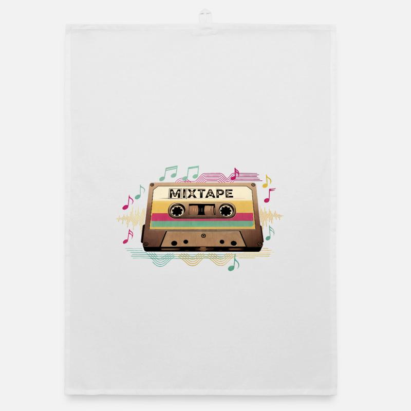 Mixtape rétro NeonNotes Torchon bio