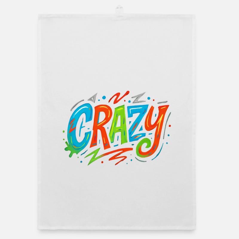 Graffiti Crazy Farbexplosion Organic Geschirrtuch