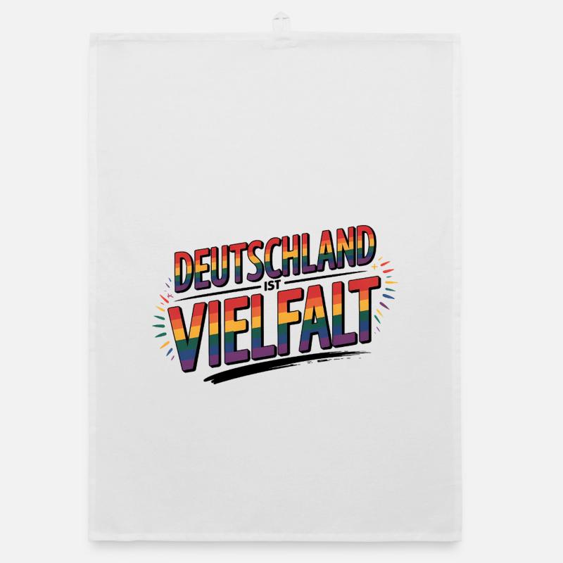 Germany is Diversity - Cool Pride Logo Organic dish towel
