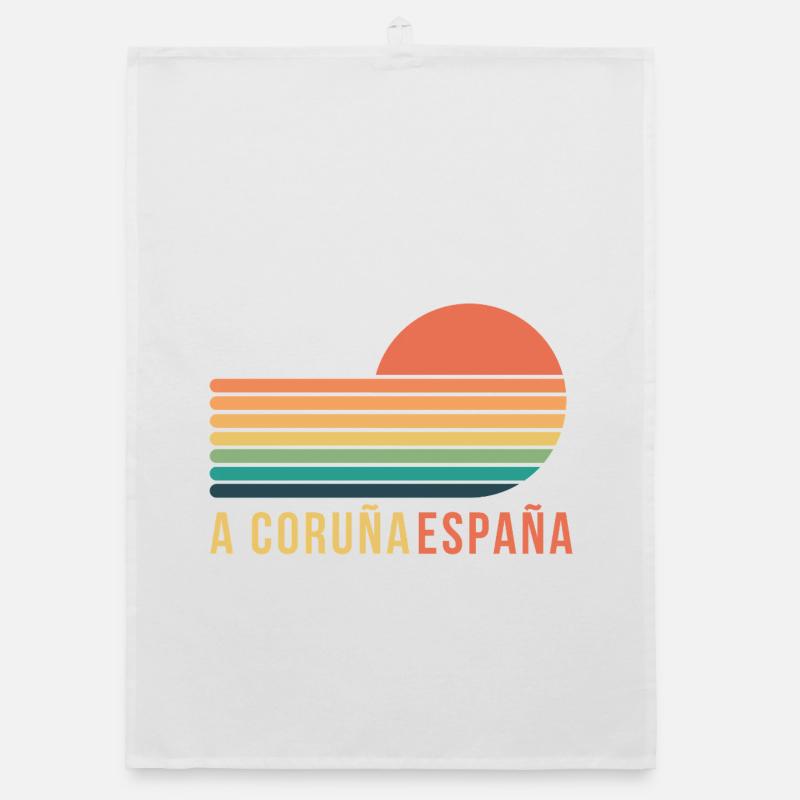 A Coruña España Organic Geschirrtuch