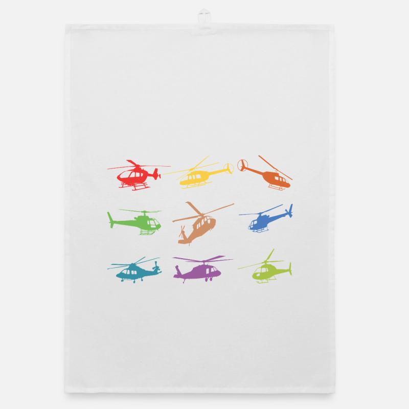Helicopter Model Making Pilot Organic dish towel