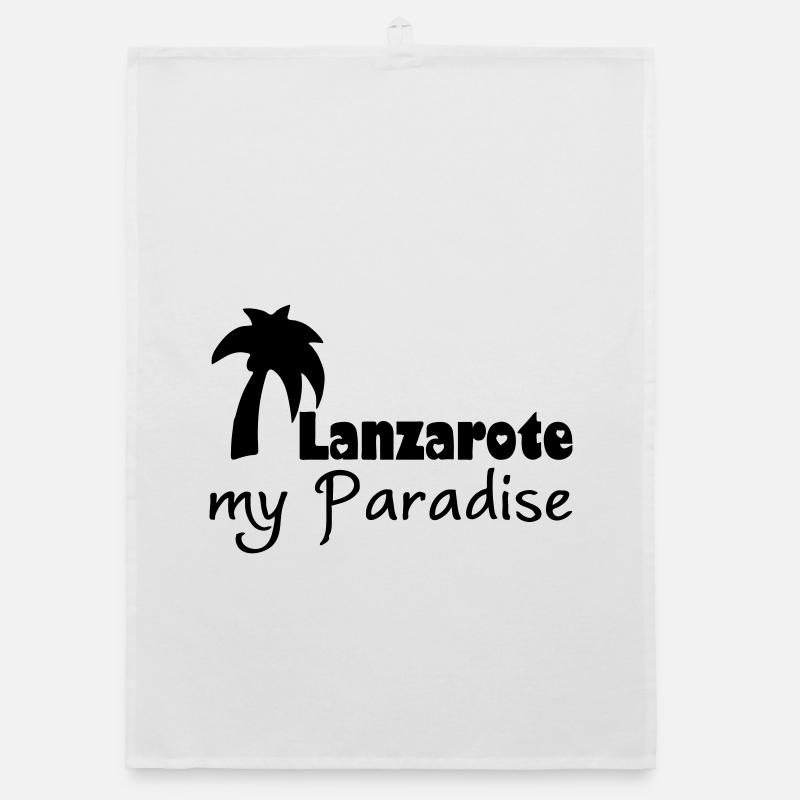 Lanzarote Paradise Urlaub Geschenk - Organic Geschirrtuch - Weiß
