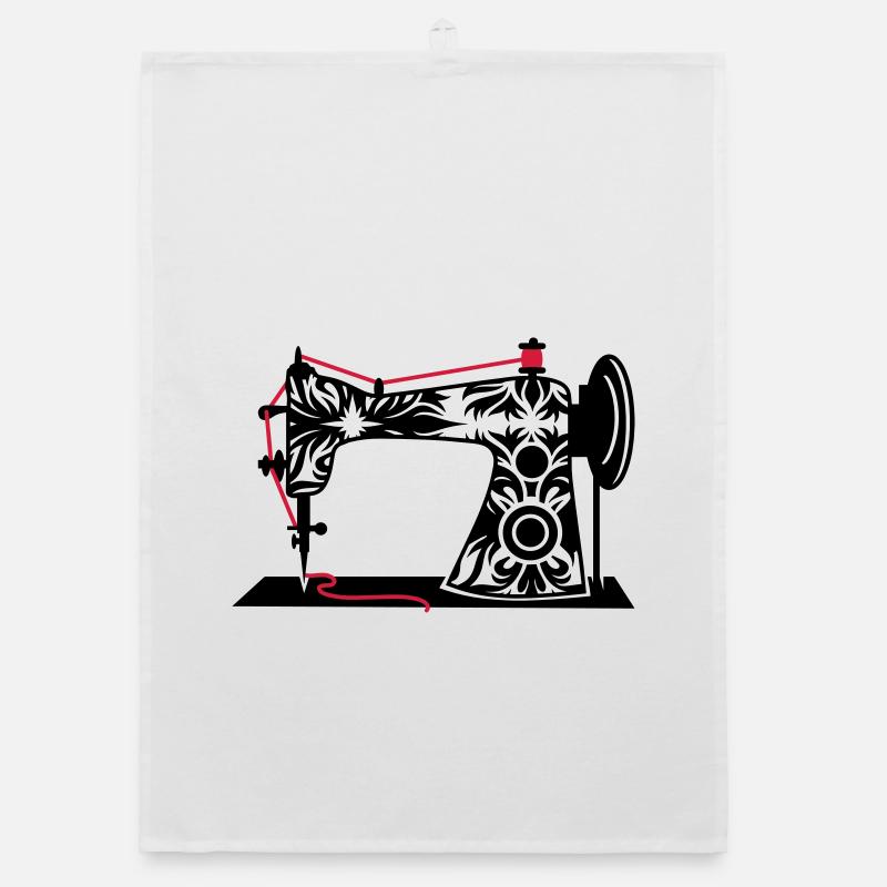 An antique sewing machine Organic dish towel