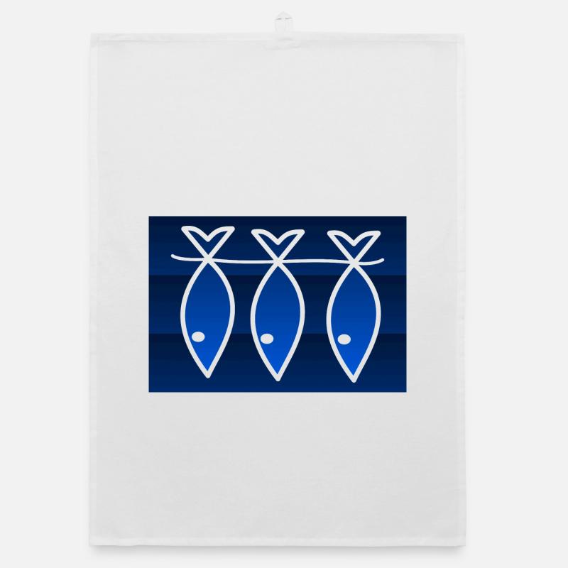 FISH. APRIL FOOL. EASTER. SARDINE. SEA Organic dish towel