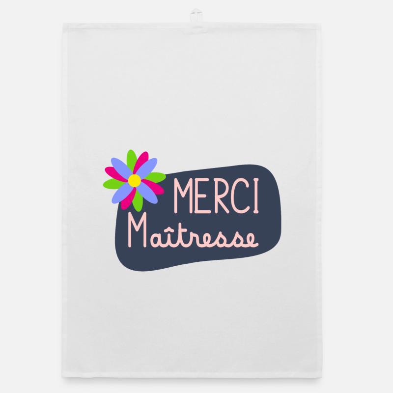 MAÎTRESSE. MERCI. MERCI MAÎTRESSE. FLEUR Torchon bio