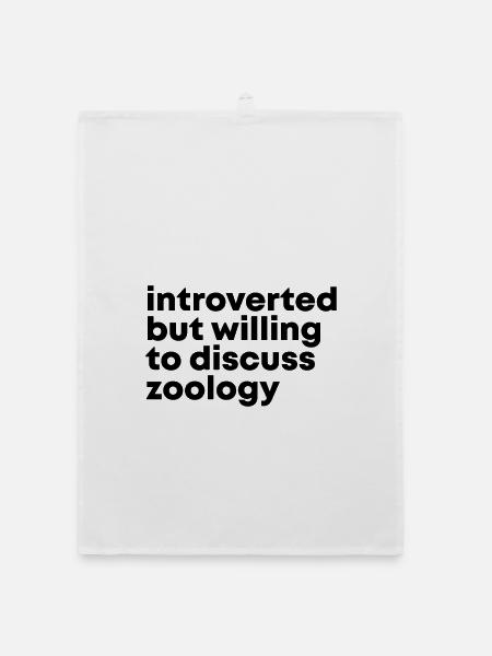 Zoology - Organic dish towel - white - Front