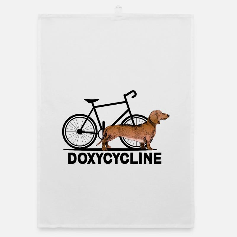 Doxycycline Grappige Teckel Cyclus Organic Geschirrtuch