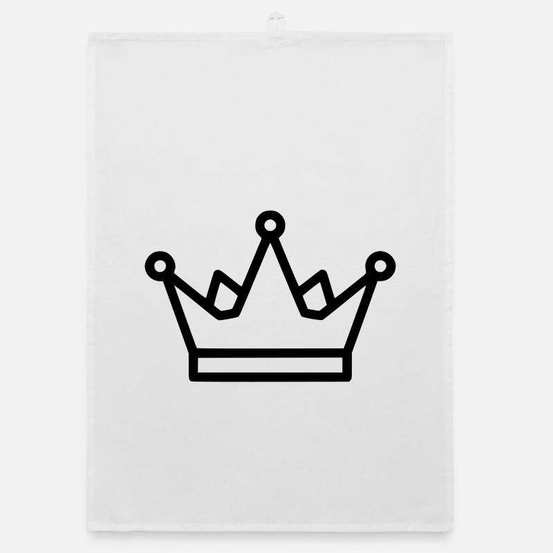 Minimalist Crown Outline Vector Organic dish towel