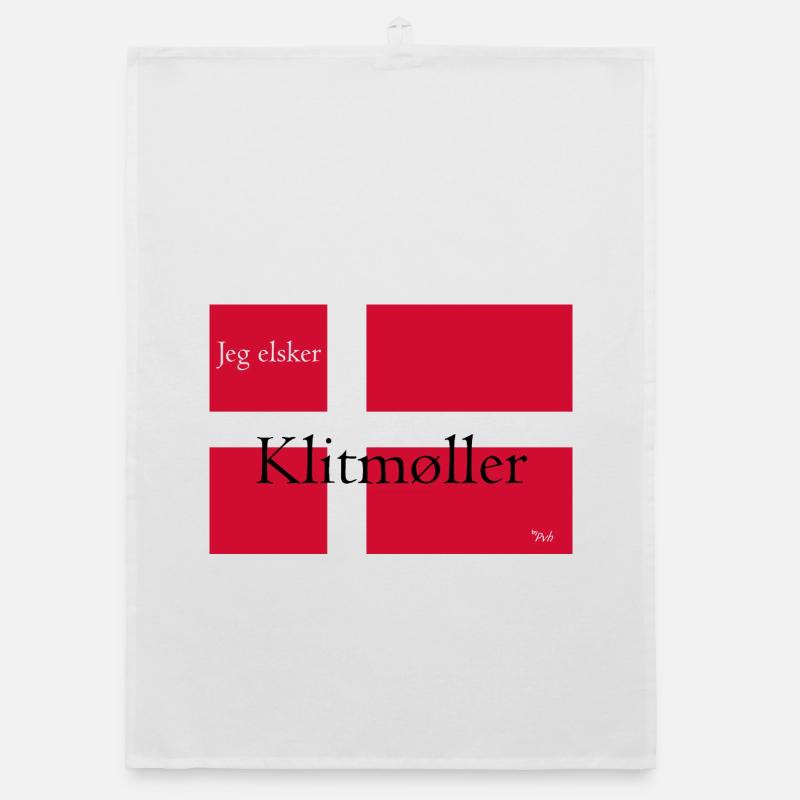 Drapeau danois de Klitmøller Torchon bio