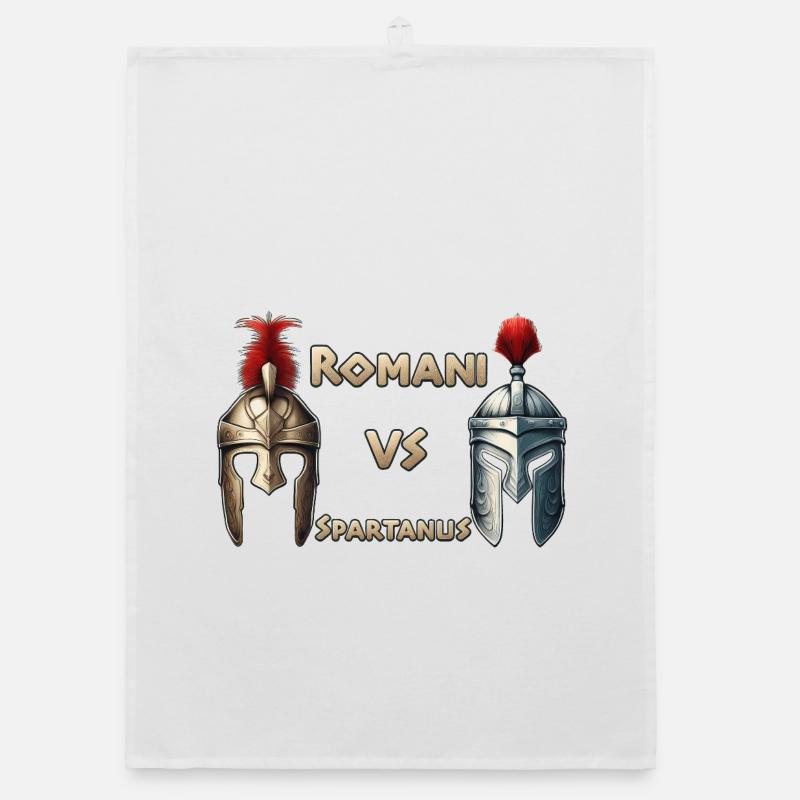 ROMANI VS SPARTANUS - Organic Geschirrtuch - Weiß