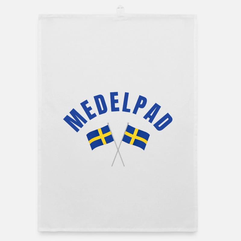 Medelpad Swedish Flags Organic dish towel
