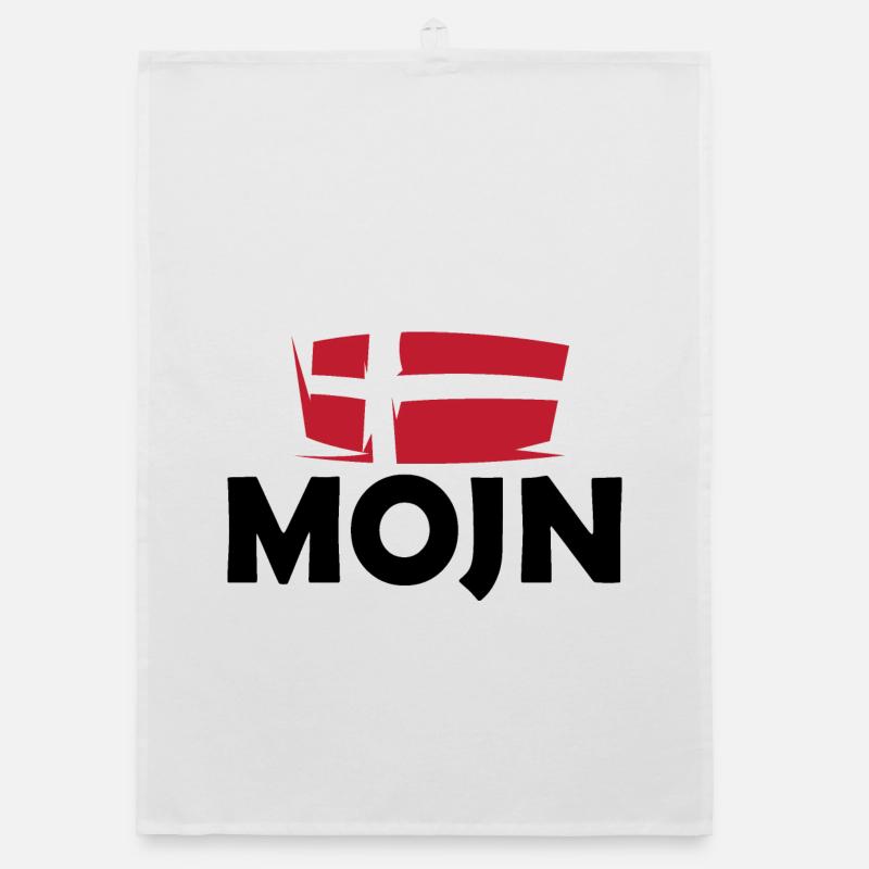 Denmark Symbol Logo icon dansk mojn moin flag Organic dish towel