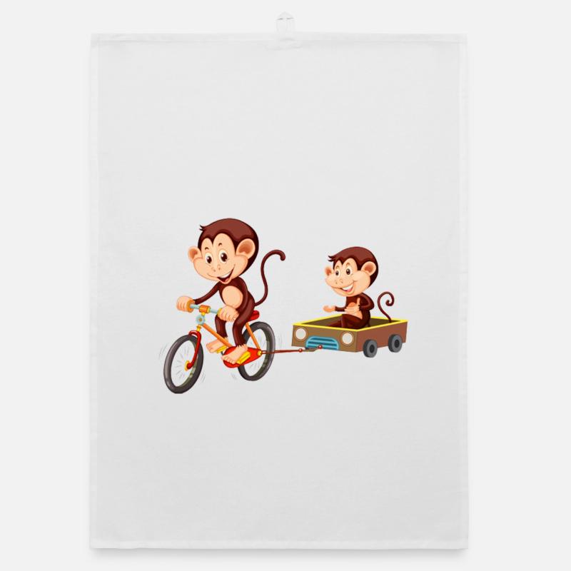 Lustiger süßer Affe Organic Geschirrtuch