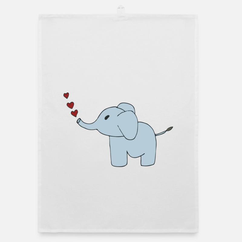 Cœurs d’éléphants Torchon bio
