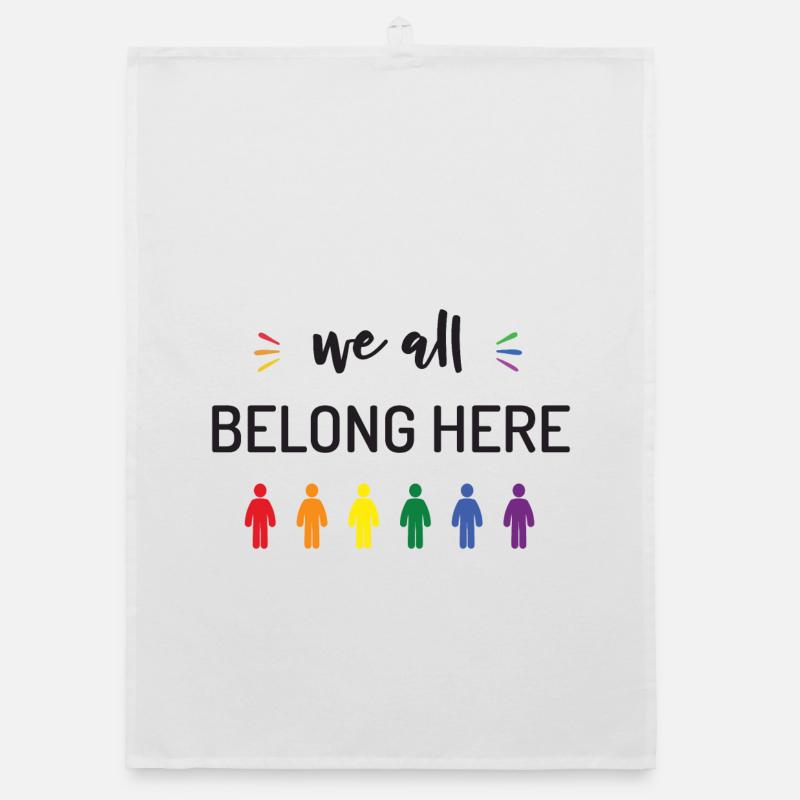 Pride Month - We All Belong Here Organic dish towel