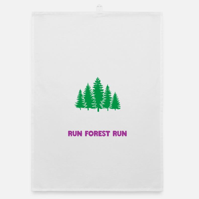 Trail Running - Run Forest Run Organic dish towel