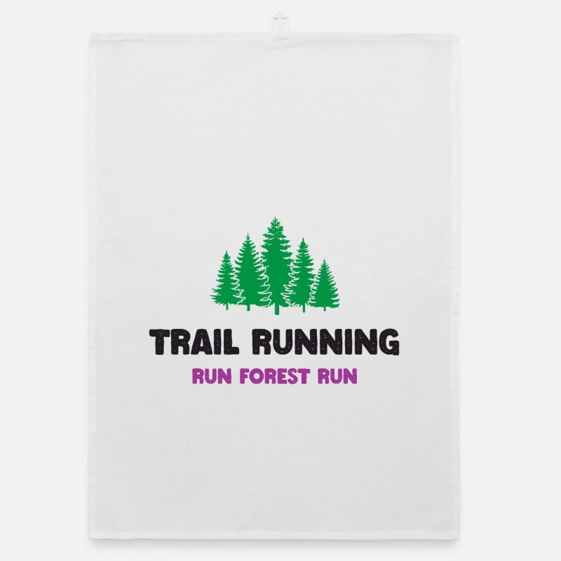 Trail Running - Run Forest Run Organic dish towel
