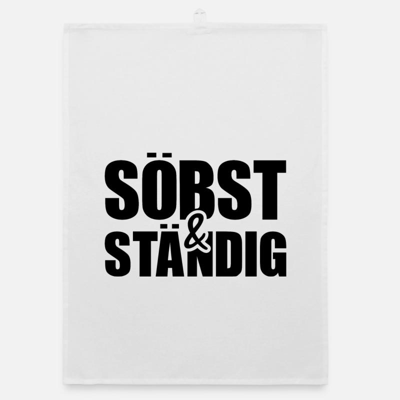 söbst et constamment - indépendant, jeu de mots cool Torchon bio