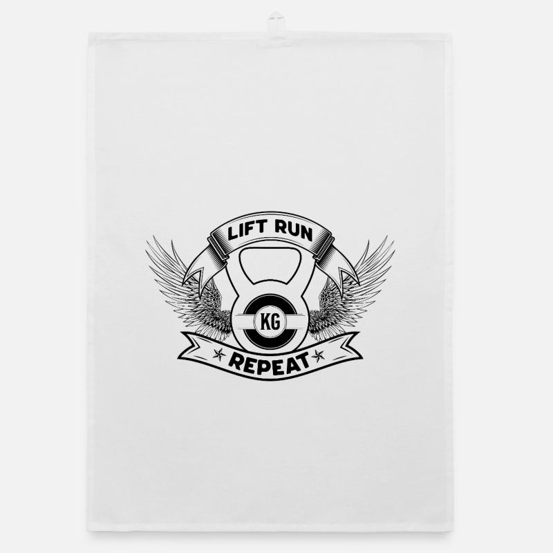 Répétition de la course d’ascenseur – Kettlebell Wings Tee Torchon bio
