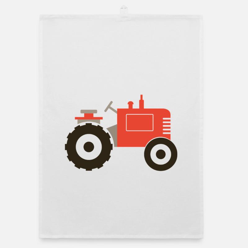 Vintage tractor Organic dish towel