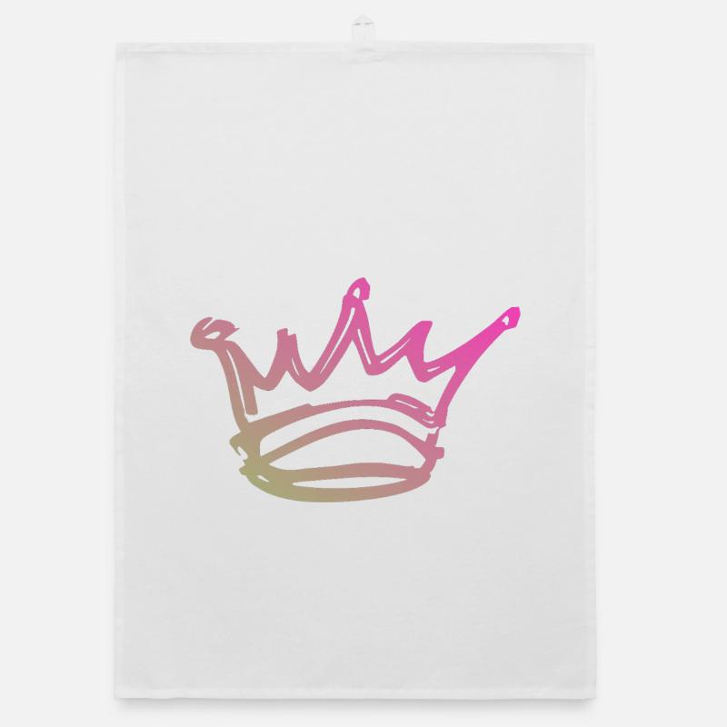 Gradient Crown Sketch Organic dish towel