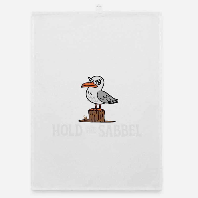 Hold The Sabbel Seagull North German Low German Organic dish towel