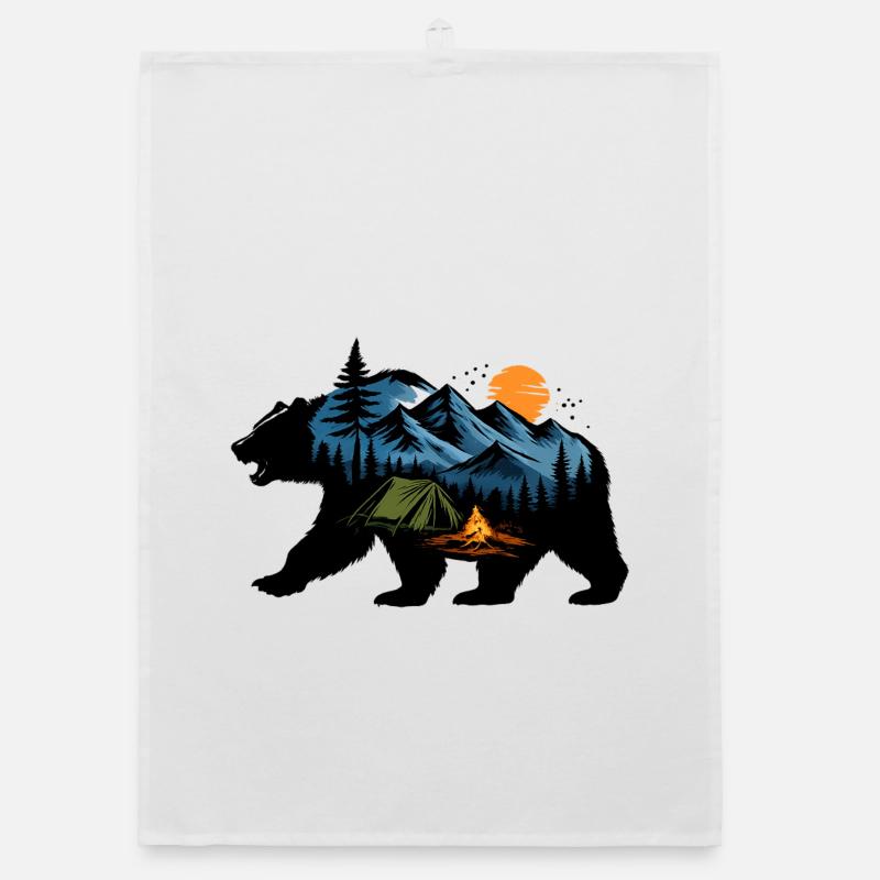 Night Mountain Adventure Organic dish towel