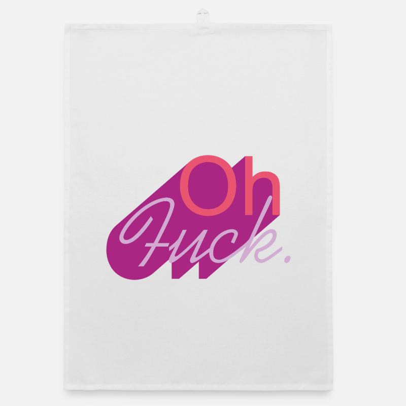 Oh merde le script en teinte violette Torchon bio