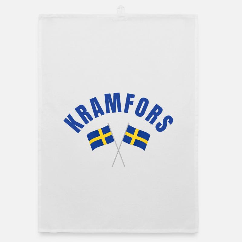 Kramfors Swedish Flags Organic dish towel