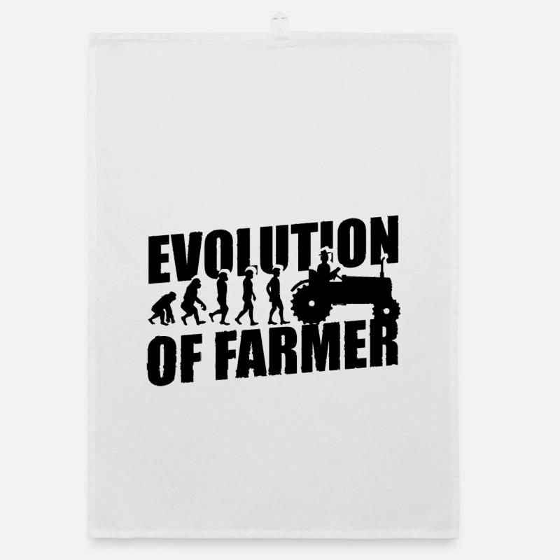 Evolution des Landwirtes Farmer Traktor Organic Geschirrtuch