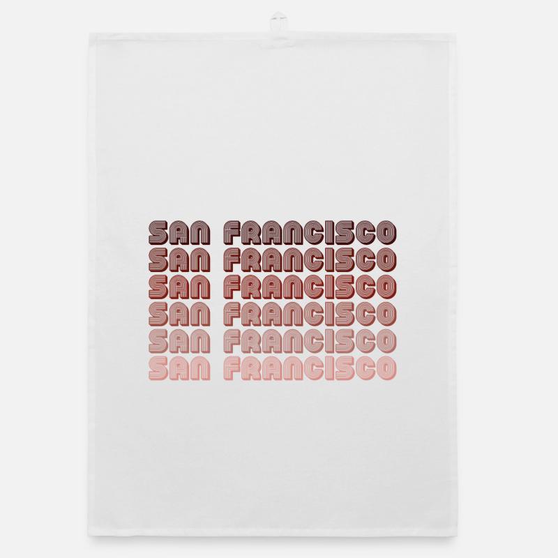 San Francisco Grid Gradient Pattern Organic dish towel