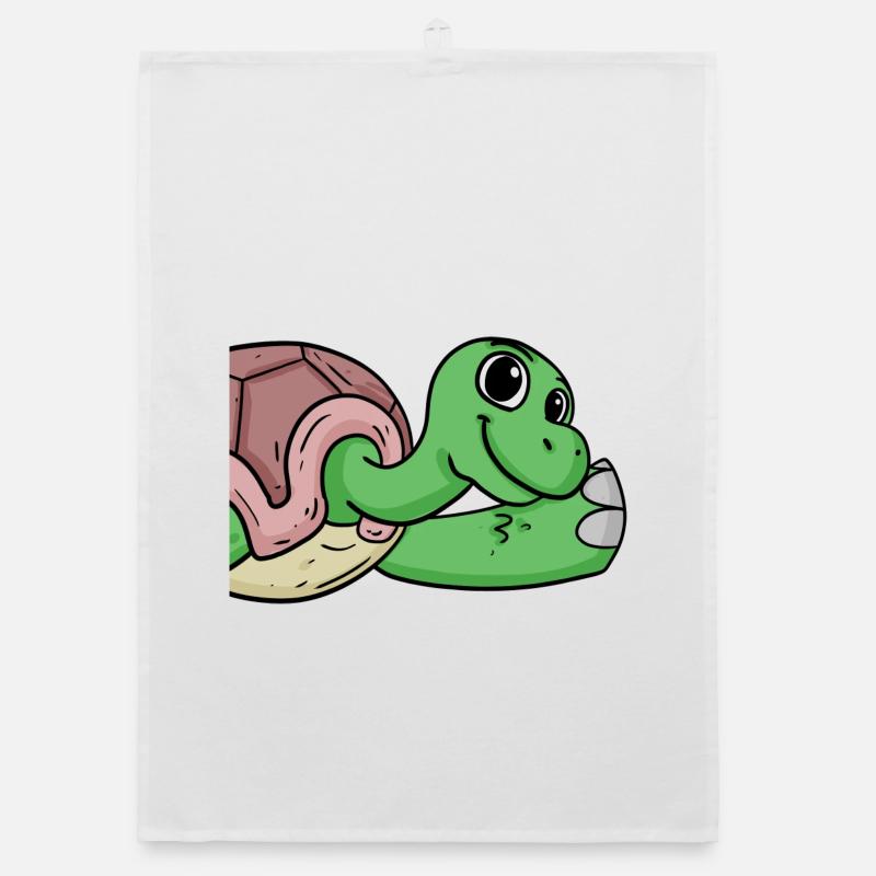 Turtle Greeting Greeting Organic dish towel