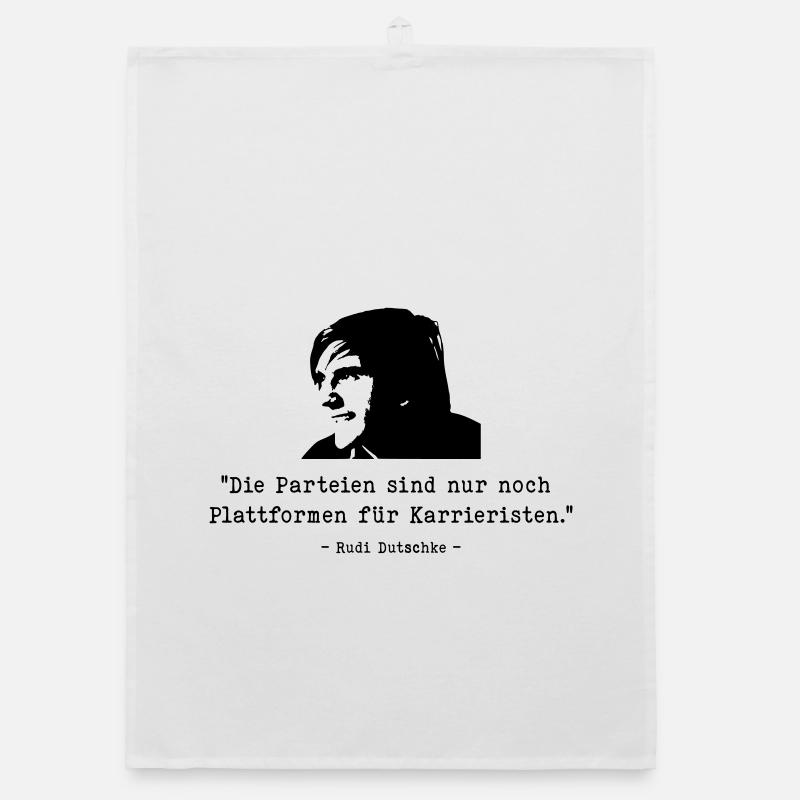 Dutschke Parteien - Organic Geschirrtuch - Weiß