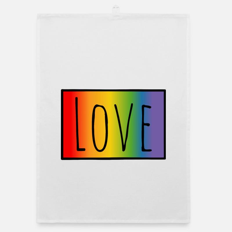 CSD Tshirt Regenbogen Love Organic dish towel