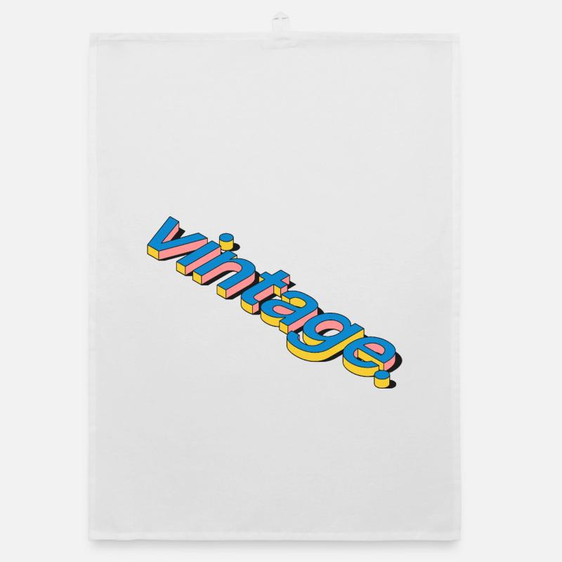 Conception de typographie 3D rétro vintage Torchon bio