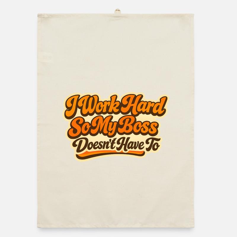 I work Hard Chef Spruch Organic dish towel