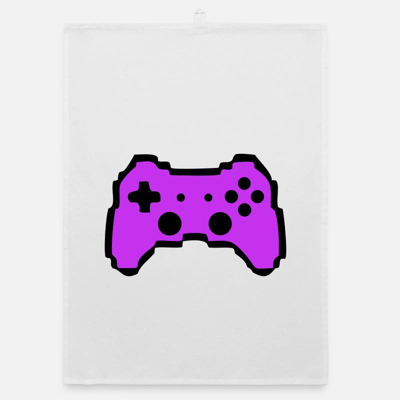 Retro Gamepad Controller Gamer Organic Geschirrtuch
