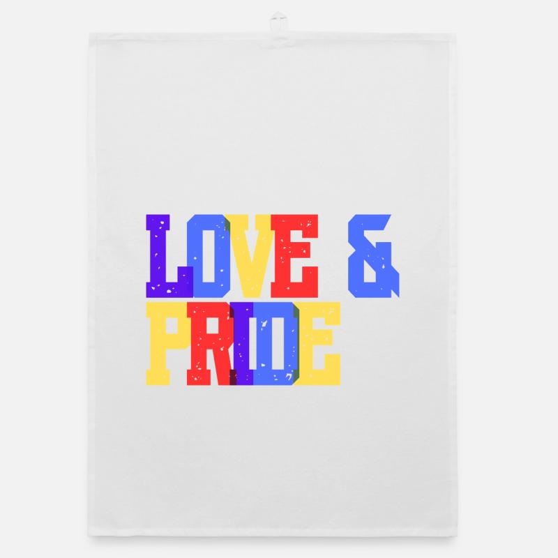 Love and Pride Rainbow Organic dish towel