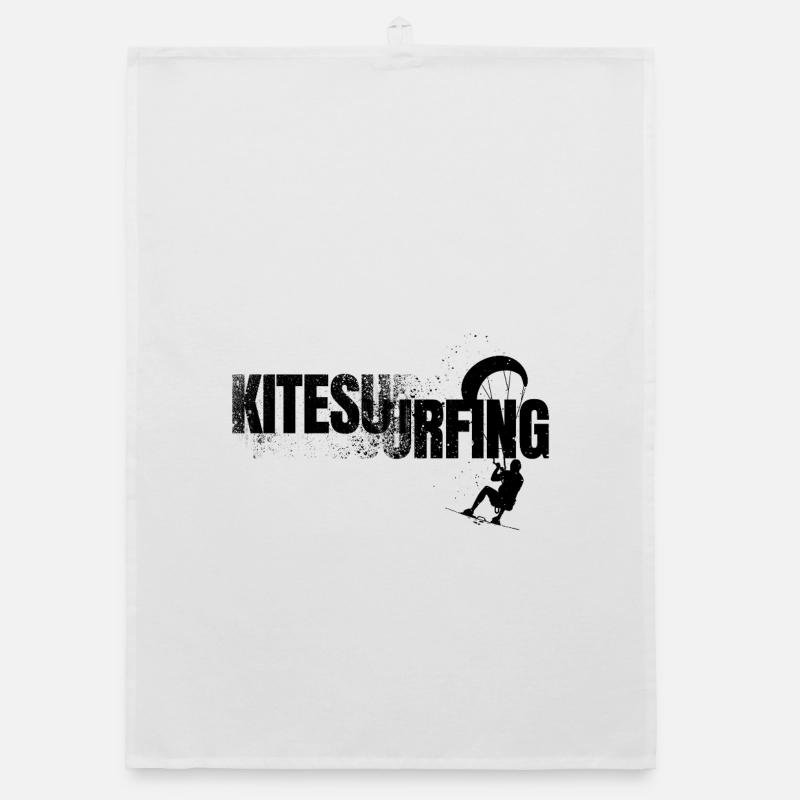 Schriftzug Kiesurfing  Organic Geschirrtuch