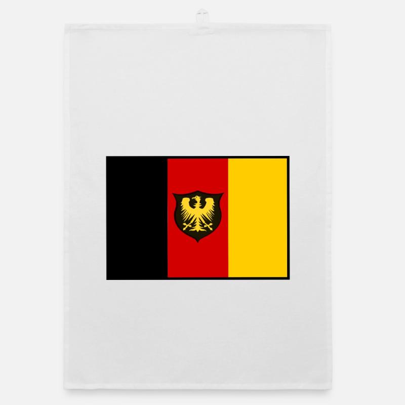 Drapeau de l’aigle NoirRedGold Shield Torchon bio