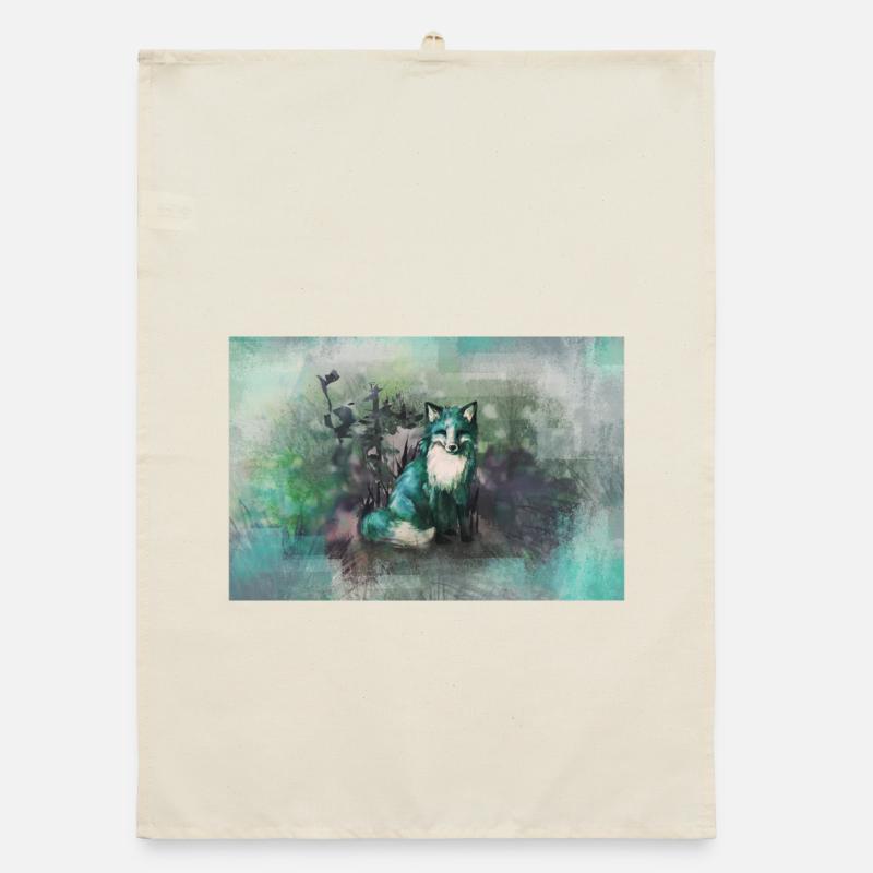 blue Herbstfuchs Organic Geschirrtuch