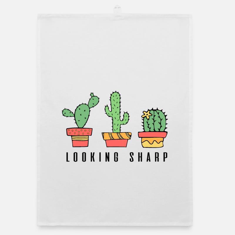 Citation de cactus à la recherche de Sharp Torchon bio