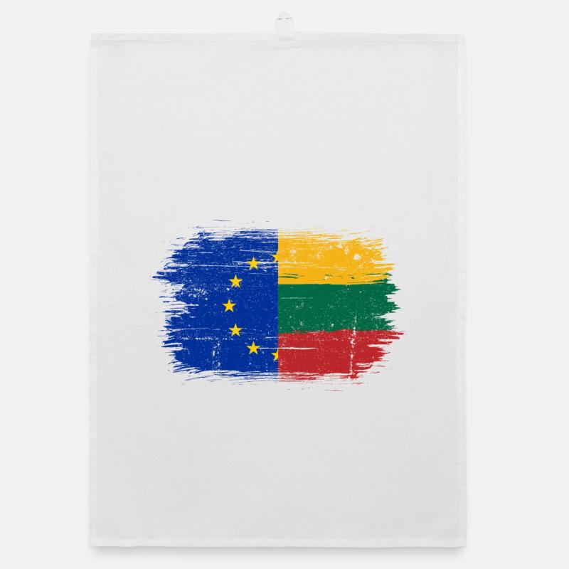 EU Lithuania Flag Blend Organic dish towel