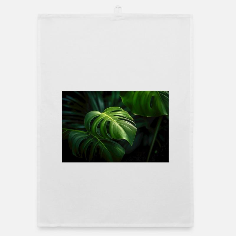 Monstera Pflanze Organic Geschirrtuch